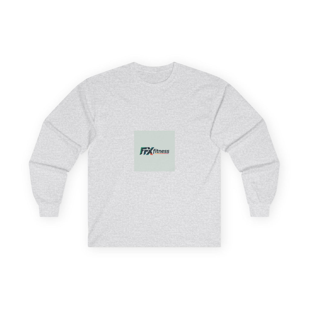 Fitness Logo Long Sleeve Tee — 'Fix Fitness' Minimal Athletic Shirt