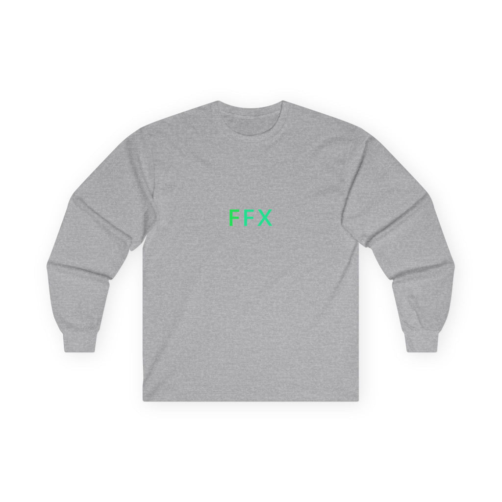 FFX Minimalist Long Sleeve Tee — Neon Green Logo Cotton Shirt