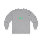 FFX Minimalist Long Sleeve Tee — Neon Green Logo Cotton Shirt